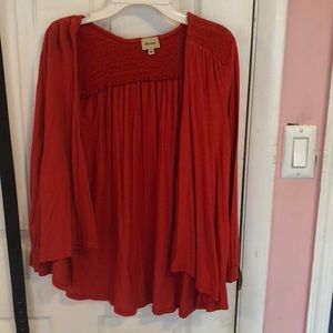 Ella Moss orangey-red cardigan